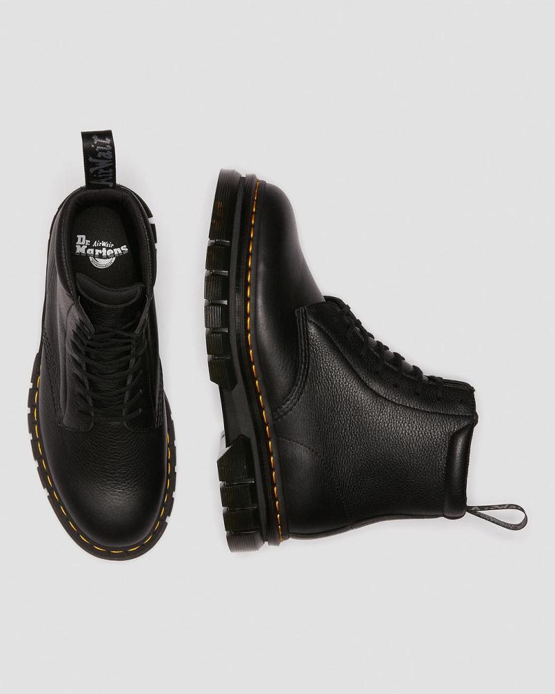 Dr Martens Rikard Lunar Læder Platform Støvler Dame Sort | DK 251CTV